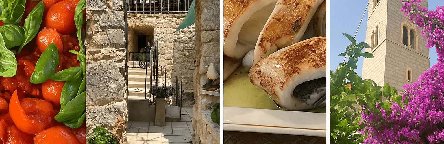 Svježe pomadore i bosiljak u Konobi Fumari Lastovu